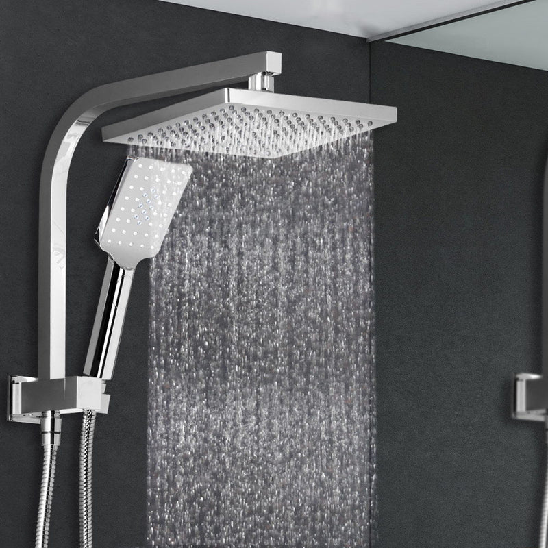 Cefito 8'' Rain Shower Head Set Handheld Square High Pressure Chrome - Home & Garden > Bathroom Accessories - Rivercity House & Home Co. (ABN 18 642 972 209) - Affordable Modern Furniture Australia