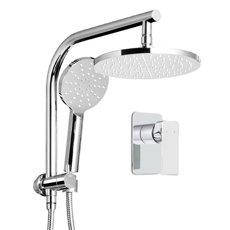 Cefito 9'' Rain Shower Head Set Handheld Round High Pressure Mixer Tap Chrome - Home & Garden > Bathroom Accessories - Rivercity House & Home Co. (ABN 18 642 972 209) - Affordable Modern Furniture Australia