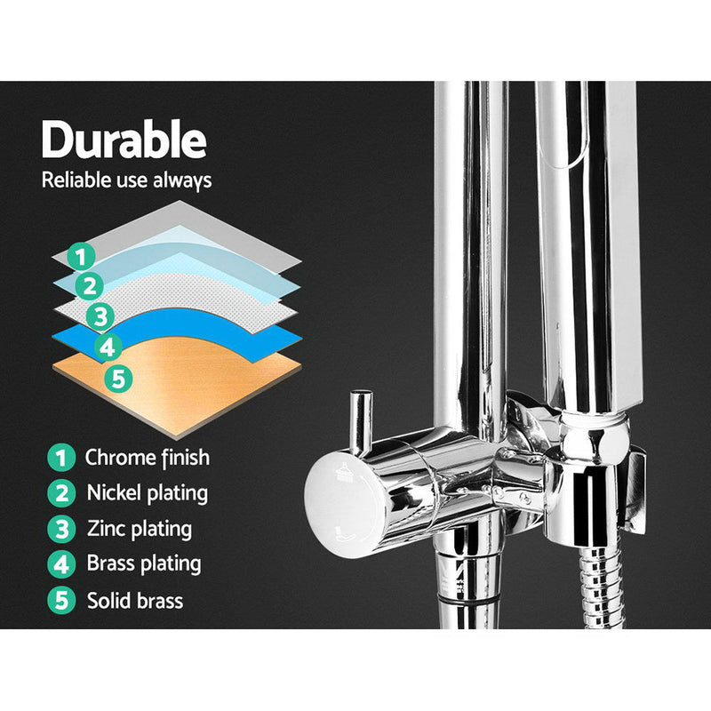 Cefito 9'' Rain Shower Head Set Handheld Round High Pressure Mixer Tap Chrome - Home & Garden > Bathroom Accessories - Rivercity House & Home Co. (ABN 18 642 972 209) - Affordable Modern Furniture Australia