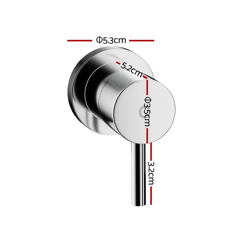 Cefito Basin Twin Tap Wall Round Brass Faucet Shower Bathtub Chrome - Home & Garden > Bathroom Accessories - Rivercity House & Home Co. (ABN 18 642 972 209) - Affordable Modern Furniture Australia