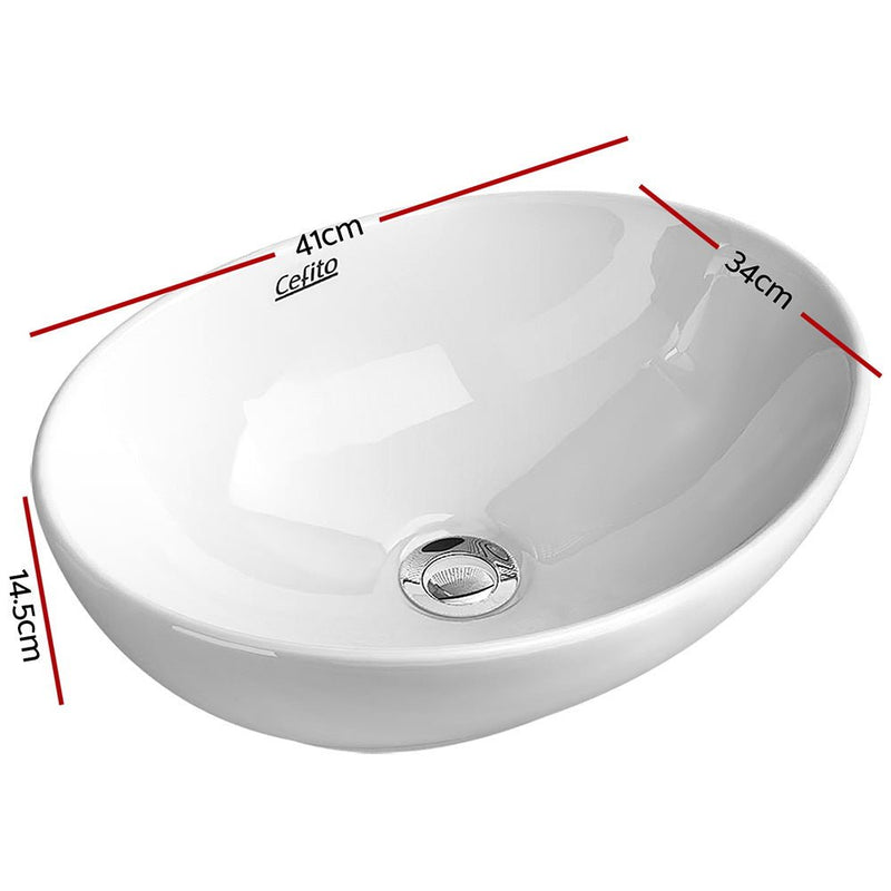 Cefito Bathroom Basin Ceramic Vanity Sink Hand Wash Bowl 41x34cm - Home & Garden > DIY - Rivercity House & Home Co. (ABN 18 642 972 209) - Affordable Modern Furniture Australia