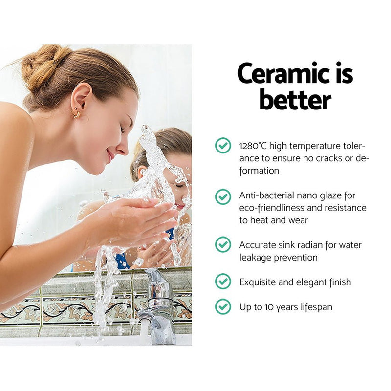 Cefito Bathroom Basin Ceramic Vanity Sink Hand Wash Bowl 41x41cm - Home & Garden > DIY - Rivercity House & Home Co. (ABN 18 642 972 209) - Affordable Modern Furniture Australia