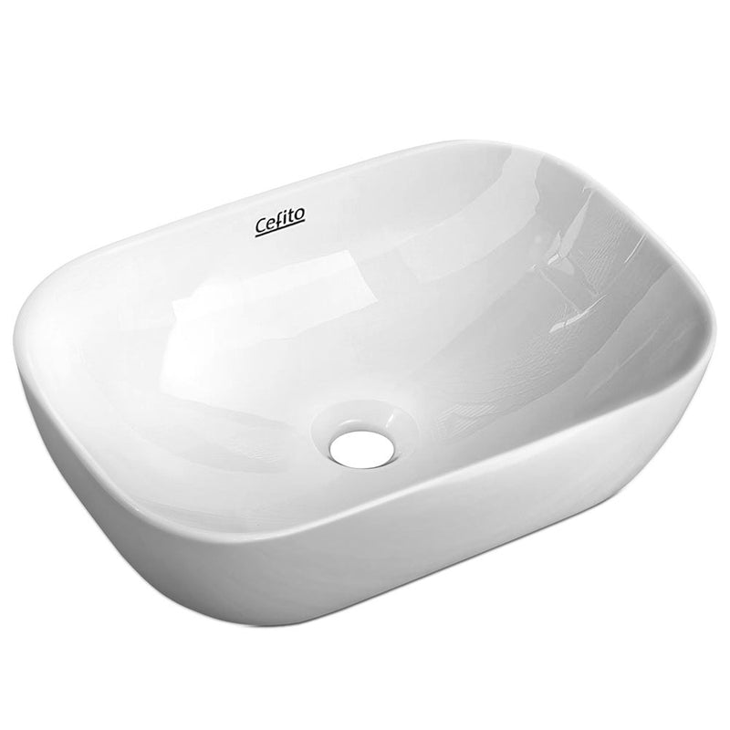 Cefito Bathroom Basin Ceramic Vanity Sink Hand Wash Bowl 46x33cm - Home & Garden > Bathroom Accessories - Rivercity House & Home Co. (ABN 18 642 972 209) - Affordable Modern Furniture Australia