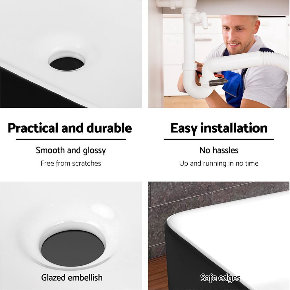 Cefito Bathroom Basin Ceramic Vanity Sink Hand Wash Bowl 48x37cm - Home & Garden > Bathroom Accessories - Rivercity House & Home Co. (ABN 18 642 972 209) - Affordable Modern Furniture Australia