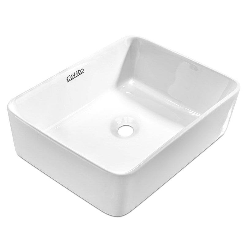 Cefito Bathroom Basin Ceramic Vanity Sink Hand Wash Bowl 48x37cm White - Home & Garden > DIY - Rivercity House & Home Co. (ABN 18 642 972 209) - Affordable Modern Furniture Australia
