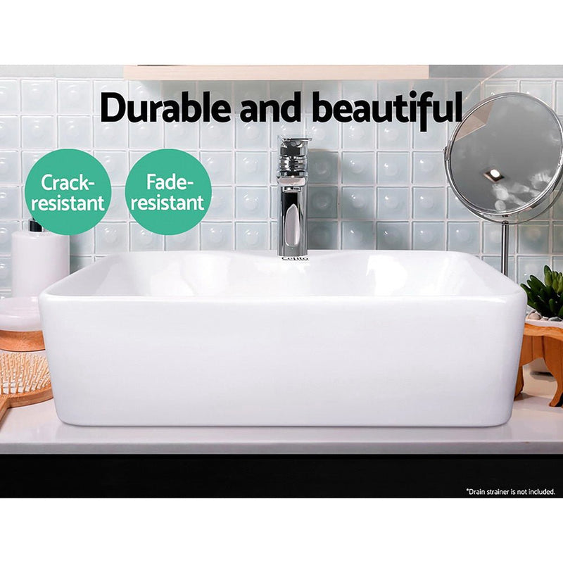 Cefito Bathroom Basin Ceramic Vanity Sink Hand Wash Bowl 48x38cm - Home & Garden > DIY - Rivercity House & Home Co. (ABN 18 642 972 209) - Affordable Modern Furniture Australia