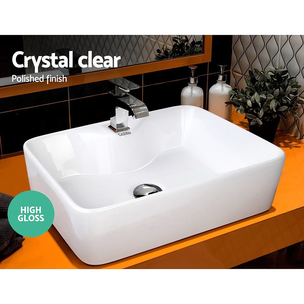 Cefito Bathroom Basin Ceramic Vanity Sink Hand Wash Bowl 48x38cm - Home & Garden > DIY - Rivercity House & Home Co. (ABN 18 642 972 209) - Affordable Modern Furniture Australia