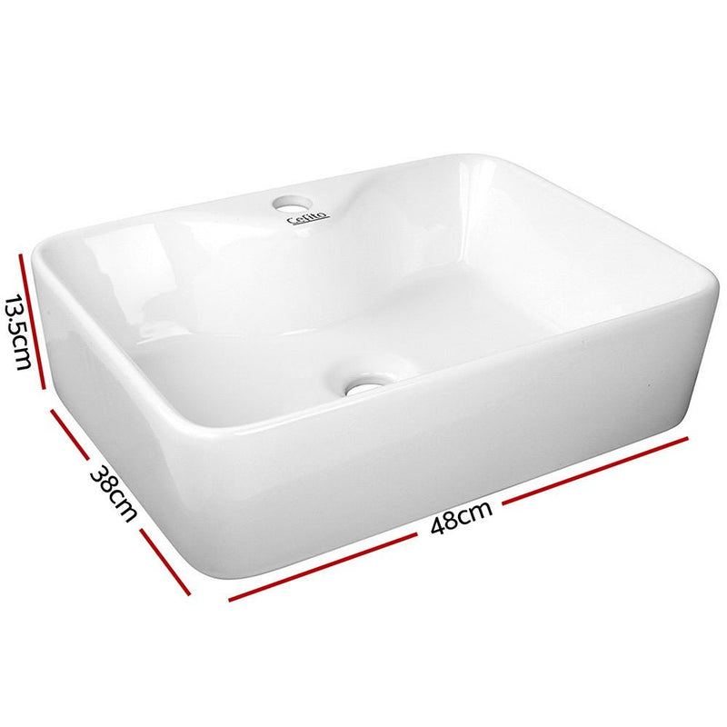 Cefito Bathroom Basin Ceramic Vanity Sink Hand Wash Bowl 48x38cm - Home & Garden > DIY - Rivercity House & Home Co. (ABN 18 642 972 209) - Affordable Modern Furniture Australia