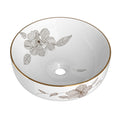 Ceramic Bathroom Basin Sink With Pattern 41x41cm