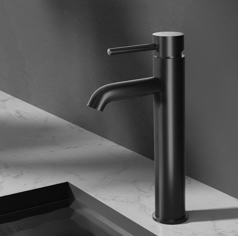 Cefito Bathroom Basin Mixer Tap Round Tall Faucet Vanity Laundry Black - Home & Garden > DIY - Rivercity House & Home Co. (ABN 18 642 972 209) - Affordable Modern Furniture Australia