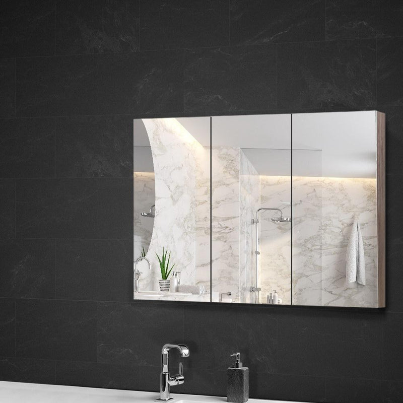 Cefito Bathroom Vanity Mirror with Storage Cabinet - Natural - Rivercity House & Home Co. (ABN 18 642 972 209) - Affordable Modern Furniture Australia