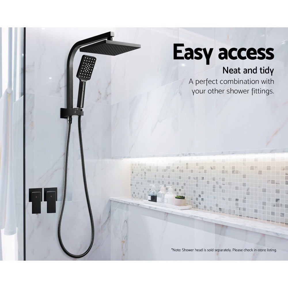 Cefito Shower Twins Tap Wall Bath Taps Brass Hot Cold Basin Bathroom Black - Home & Garden > Bathroom Accessories - Rivercity House & Home Co. (ABN 18 642 972 209) - Affordable Modern Furniture Australia