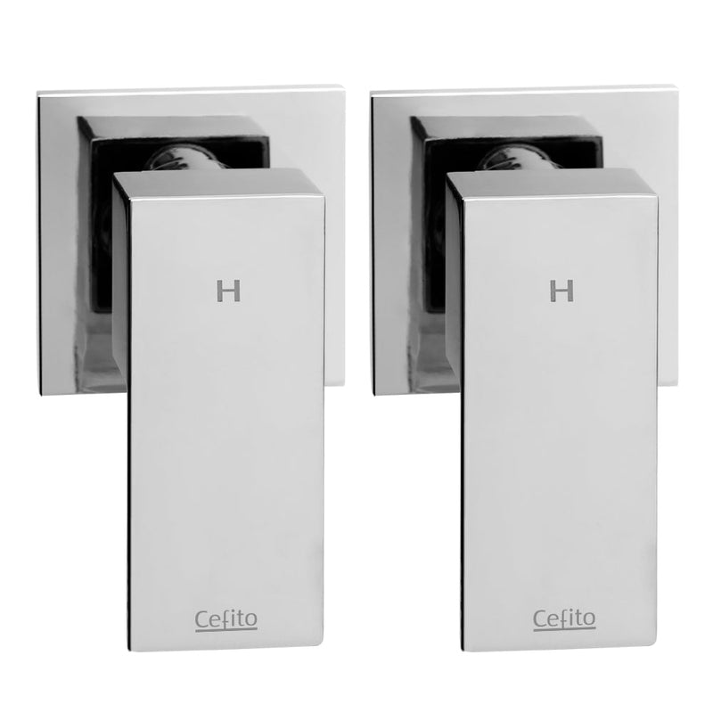 Cefito Shower Twins Tap Wall Bath Taps Brass Hot Cold Basin Bathroom Chrome - Home & Garden > Bathroom Accessories - Rivercity House & Home Co. (ABN 18 642 972 209) - Affordable Modern Furniture Australia