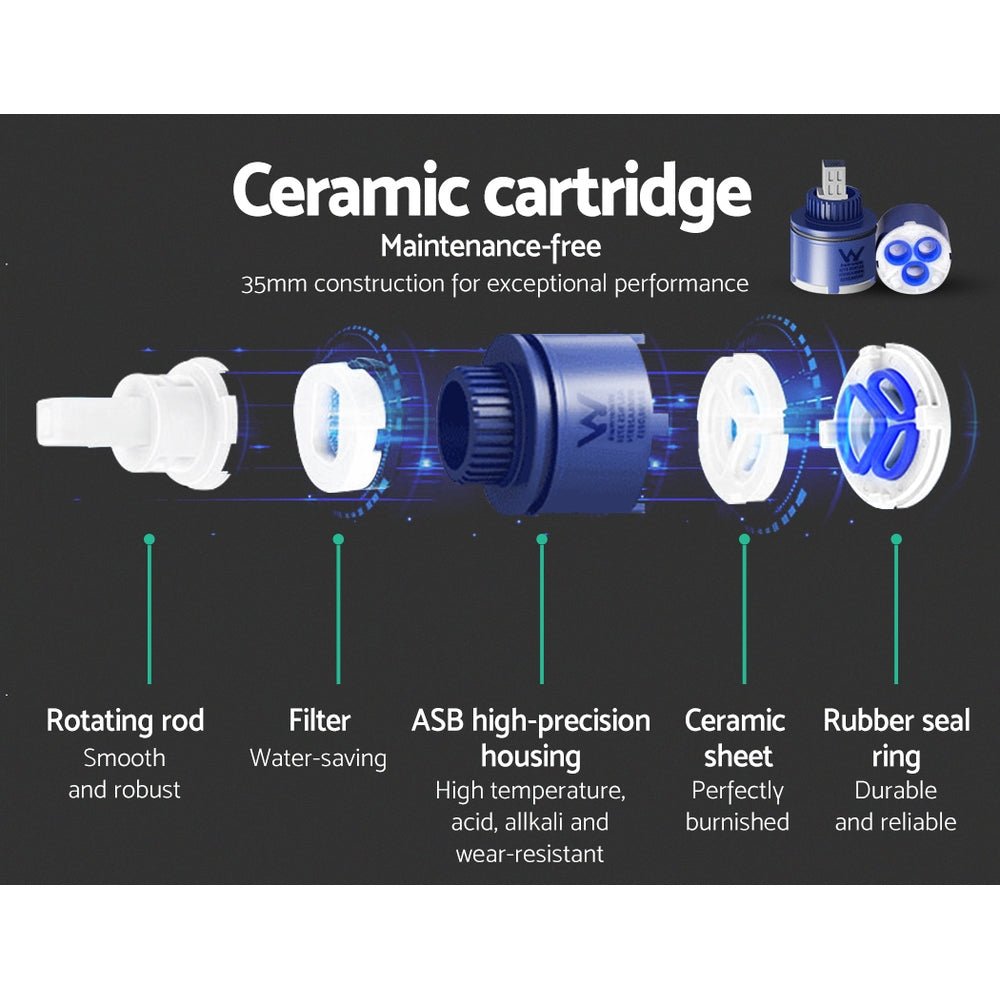 Cefito Shower Twins Tap Wall Bath Taps Brass Hot Cold Basin Bathroom Chrome - Home & Garden > Bathroom Accessories - Rivercity House & Home Co. (ABN 18 642 972 209) - Affordable Modern Furniture Australia