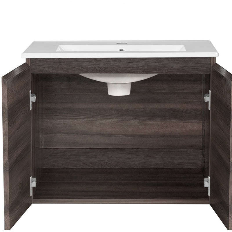 Cefito Vanity Unit 600mm with Basin Walnut - Furniture > Bathroom - Rivercity House & Home Co. (ABN 18 642 972 209) - Affordable Modern Furniture Australia