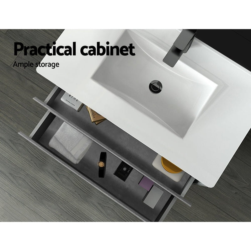 Cefito Vanity Unit 915mm with Basin Grey - Home & Garden > Bathroom Accessories - Rivercity House & Home Co. (ABN 18 642 972 209) - Affordable Modern Furniture Australia