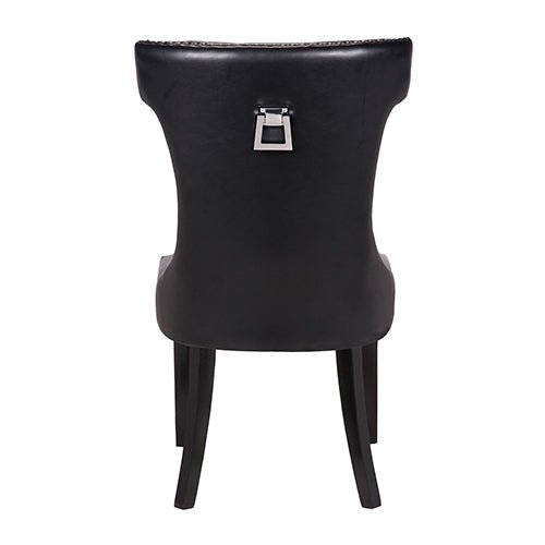 Century 2X Dining Chair Black Pu Wooden Legs - Furniture > Dining - Rivercity House & Home Co. (ABN 18 642 972 209)