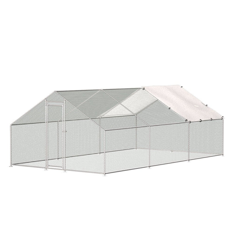 Chicken Coop Cage Run Rabbit Hutch Large Walk In Hen Enclosure Cover 3x6m - Pet Care > Farm Supplies - Rivercity House & Home Co. (ABN 18 642 972 209)
