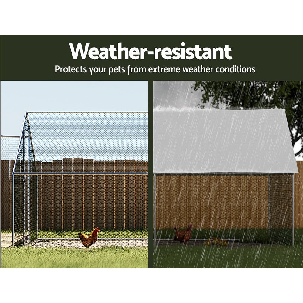 Chicken Coop Cage Run Rabbit Hutch Large Walk In Hen House Cover 3mx4mx2m - Pet Care > Farm Supplies - Rivercity House & Home Co. (ABN 18 642 972 209) - Affordable Modern Furniture Australia