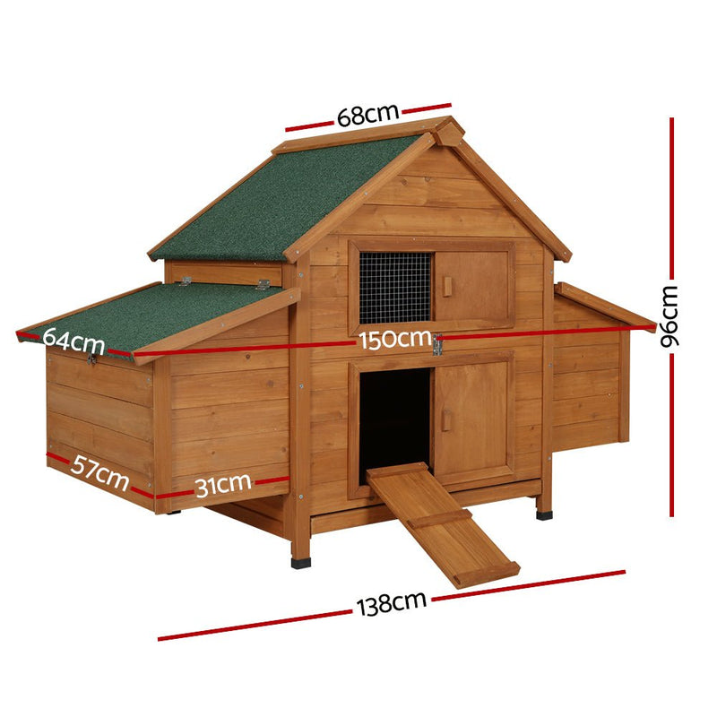 Chicken Coop Large Rabbit Hutch House Run Cage Wooden Outdoor Pet Hutch - Pet Care > Coops & Hutches - Rivercity House & Home Co. (ABN 18 642 972 209) - Affordable Modern Furniture Australia