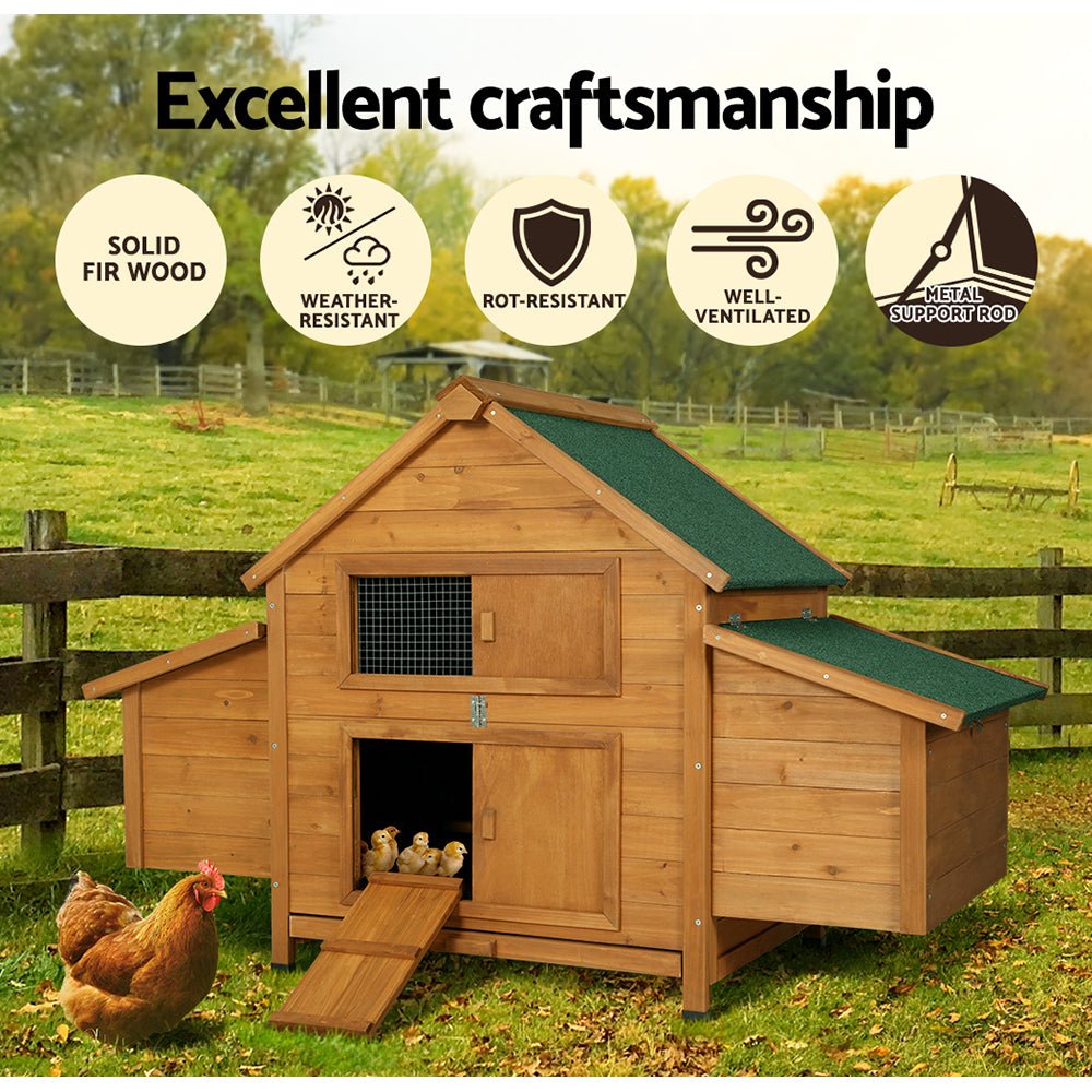 Chicken Coop Large Rabbit Hutch House Run Cage Wooden Outdoor Pet Hutch - Pet Care > Coops & Hutches - Rivercity House & Home Co. (ABN 18 642 972 209) - Affordable Modern Furniture Australia
