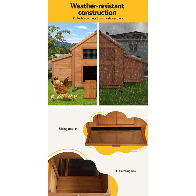 Chicken Coop Large Rabbit Hutch House Run Cage Wooden Outdoor Pet Hutch - Pet Care > Coops & Hutches - Rivercity House & Home Co. (ABN 18 642 972 209) - Affordable Modern Furniture Australia