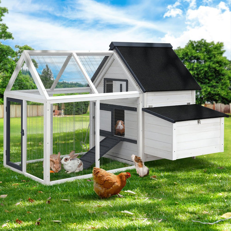 Chicken Coop Rabbit Hutch Large House Run Cage XL Pet Hutch Bunny Wooden - Pet Care > Coops & Hutches - Rivercity House & Home Co. (ABN 18 642 972 209)