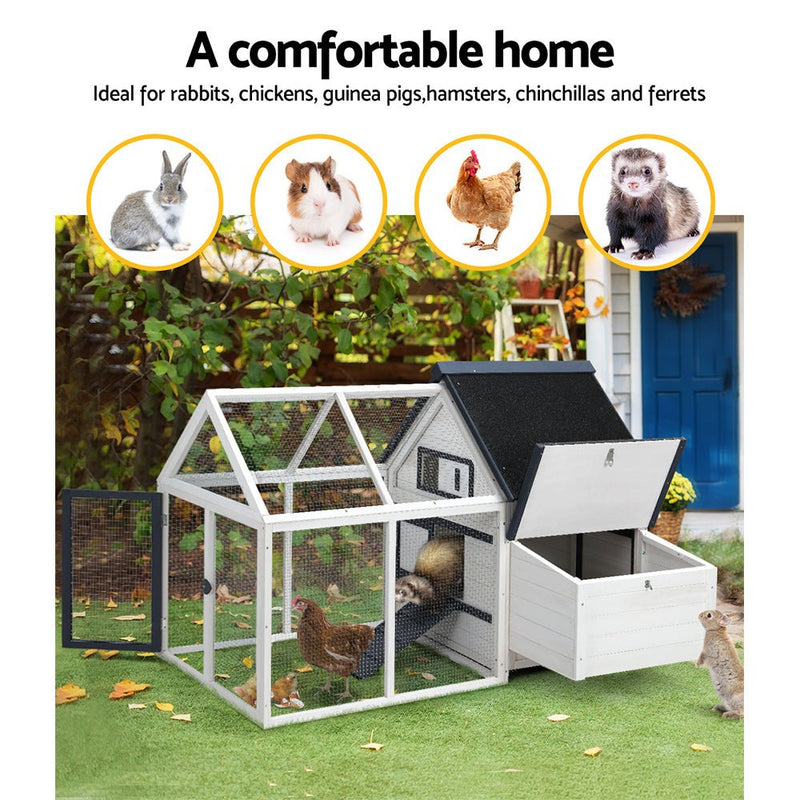 Chicken Coop Rabbit Hutch Large House Run Cage XL Pet Hutch Bunny Wooden - Pet Care > Coops & Hutches - Rivercity House & Home Co. (ABN 18 642 972 209) - Affordable Modern Furniture Australia