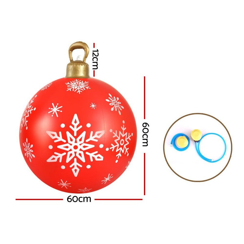 Christmas Inflatable Ball 60cm Decoration Giant Bauble Red - Occasions > Christmas - Rivercity House & Home Co. (ABN 18 642 972 209) - Affordable Modern Furniture Australia