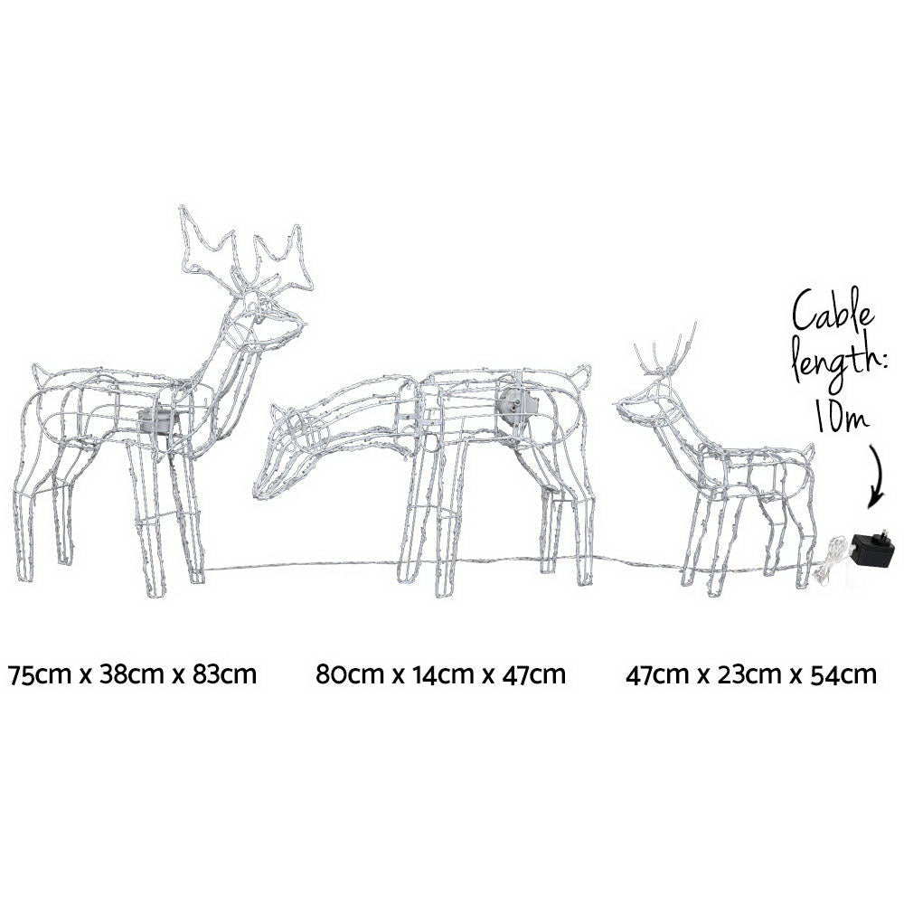 Christmas Motif Lights LED Rope Reindeer Waterproof Outdoor - Rivercity House & Home Co. (ABN 18 642 972 209) - Affordable Modern Furniture Australia