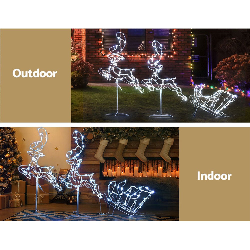 Christmas Motif Lights LED Rope Reindeer Waterproof Outdoor Xmas - Rivercity House & Home Co. (ABN 18 642 972 209) - Affordable Modern Furniture Australia