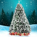 8FT / 2.4M Snow Flocked Christmas Tree – 1500 Tips – Traditional Full Design