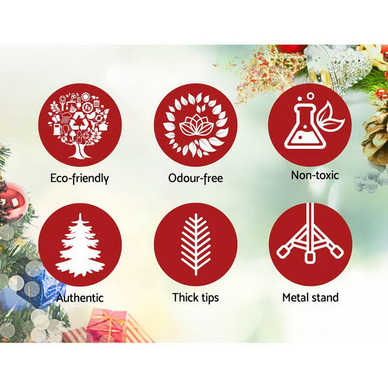 Christmas Tree 2.4M 8FT Xmas Decorations Snow Home Decor 1500 Tips - Rivercity House & Home Co. (ABN 18 642 972 209) - Affordable Modern Furniture Australia