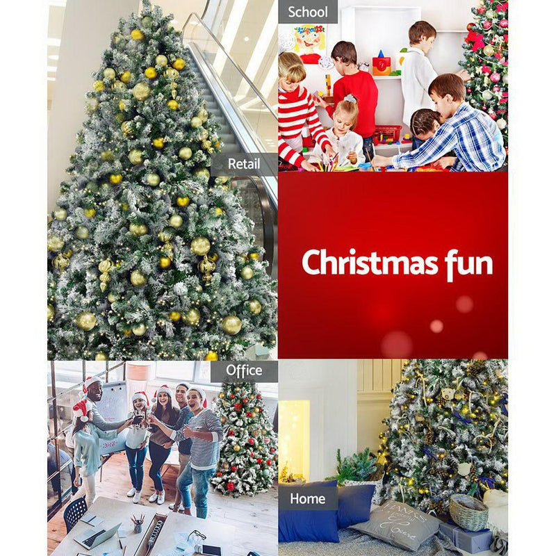 Christmas Tree 2.4M 8FT Xmas Decorations Snow Home Decor 1500 Tips - Rivercity House & Home Co. (ABN 18 642 972 209) - Affordable Modern Furniture Australia