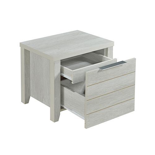 Cielo Bedside Table With Drawer White Ash - Rivercity House & Home Co. (ABN 18 642 972 209) - Affordable Modern Furniture Australia