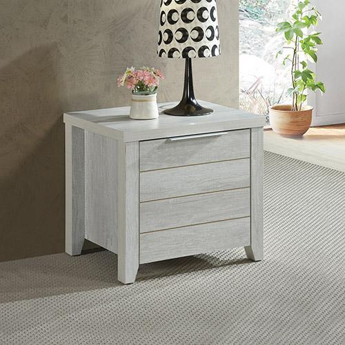 Cielo Bedside Table With Drawer White Ash - Rivercity House & Home Co. (ABN 18 642 972 209) - Affordable Modern Furniture Australia