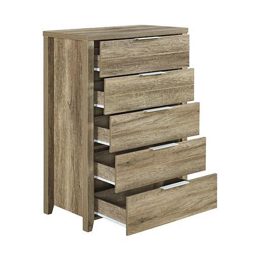 Cielo Tallboy Bedroom Drawer Cabinet Oak - Rivercity House & Home Co. (ABN 18 642 972 209) - Affordable Modern Furniture Australia