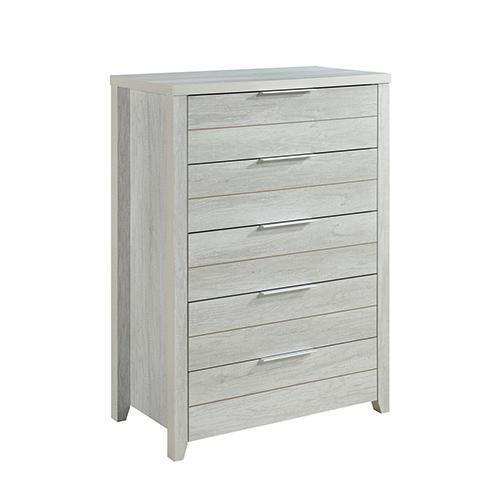 Cielo Tallboy White Bedroom Drawer Cabinet Ash - Furniture > Bedroom - Rivercity House And Home Co.