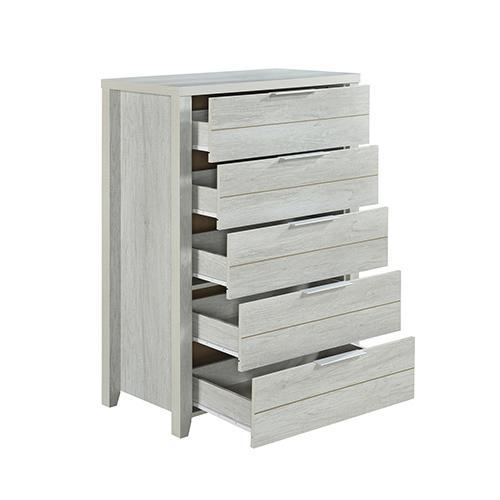 Cielo Tallboy White Bedroom Drawer Cabinet Ash - Rivercity House & Home Co. (ABN 18 642 972 209) - Affordable Modern Furniture Australia