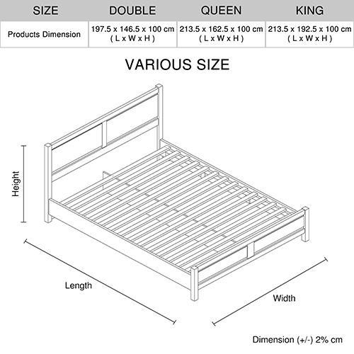 Cielo Wooden King Bed Frame Oak Natural - Rivercity House & Home Co. (ABN 18 642 972 209) - Affordable Modern Furniture Australia