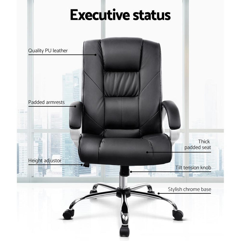 Cody Office Chair (Black) - Furniture - Rivercity House & Home Co. (ABN 18 642 972 209) - Affordable Modern Furniture Australia