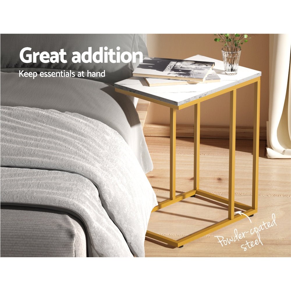 Living Room Side Table - White - Furniture > Living Room - Rivercity House & Home Co. (ABN 18 642 972 209) - Affordable Modern Furniture Australia