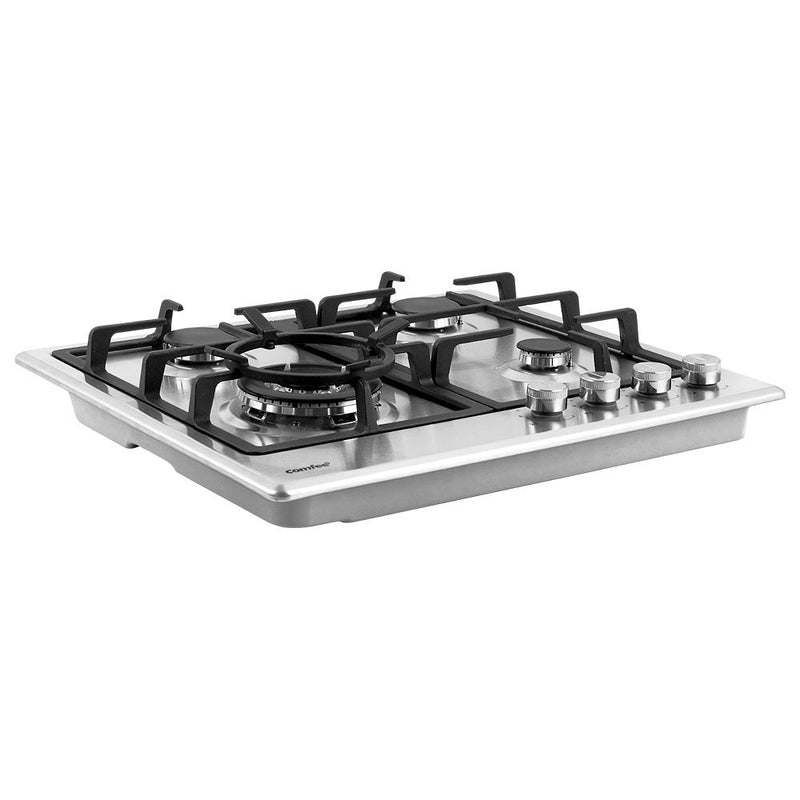 Comfee 60cm Gas Cooktop Stainless Steel 4 Burners Kitchen Stove Cook Top NG LPG - Appliances > Kitchen Appliances - Rivercity House & Home Co. (ABN 18 642 972 209) - Affordable Modern Furniture Australia
