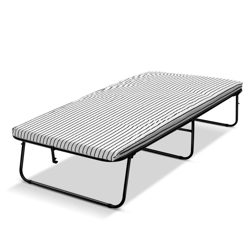 Compact Foldable Single Bed (Mattress Included) - Furniture > Bedroom - Rivercity House & Home Co. (ABN 18 642 972 209) - Affordable Modern Furniture Australia