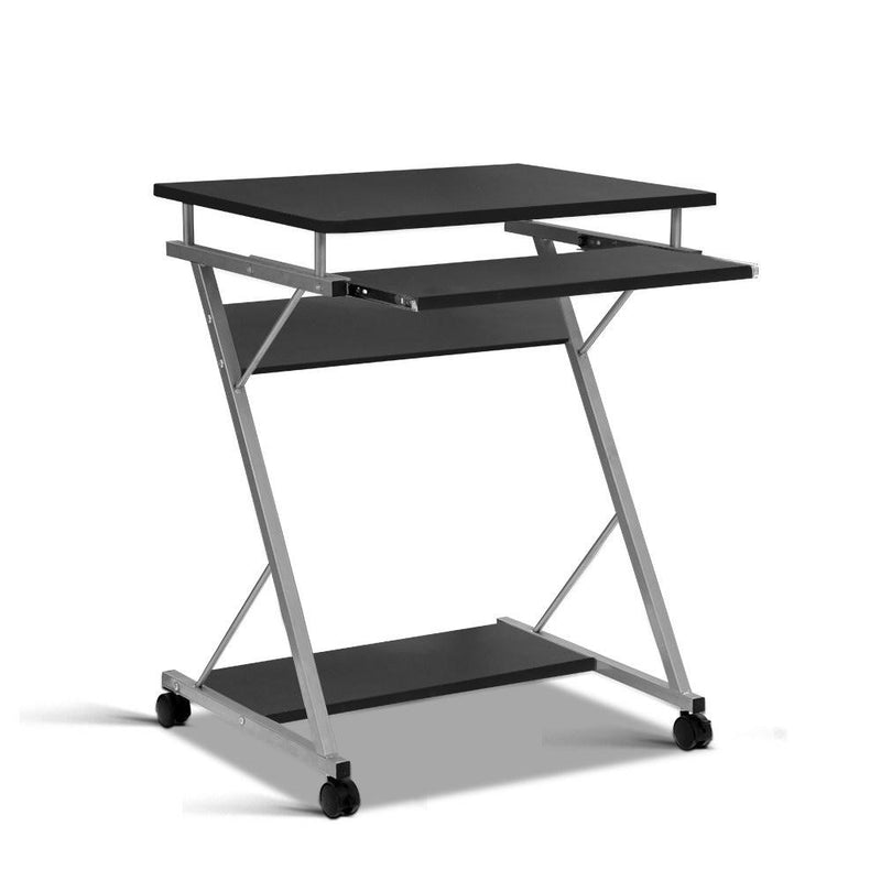 Compact Portable Desk with Slide Out Keyboard Tray (Black) - Rivercity House & Home Co. (ABN 18 642 972 209) - Affordable Modern Furniture Australia