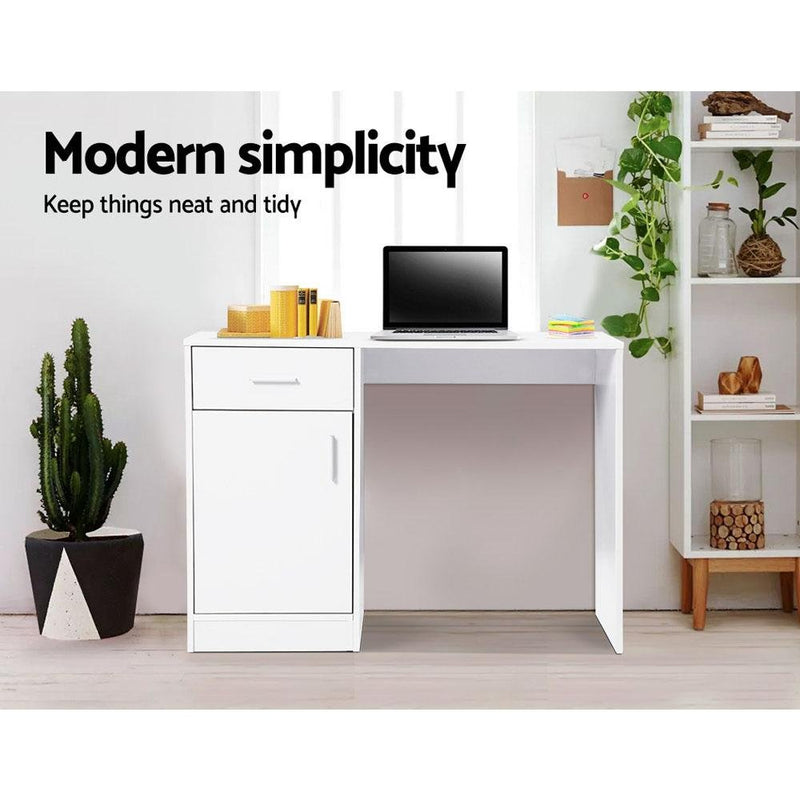 Contemporary Computer Desk with Storage - Rivercity House & Home Co. (ABN 18 642 972 209) - Affordable Modern Furniture Australia