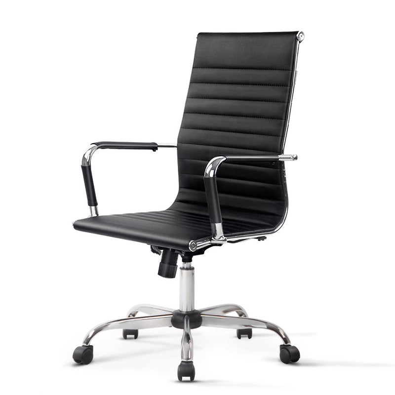 Contemporary High Back Office Chair (Black) - Furniture - Rivercity House & Home Co. (ABN 18 642 972 209) - Affordable Modern Furniture Australia