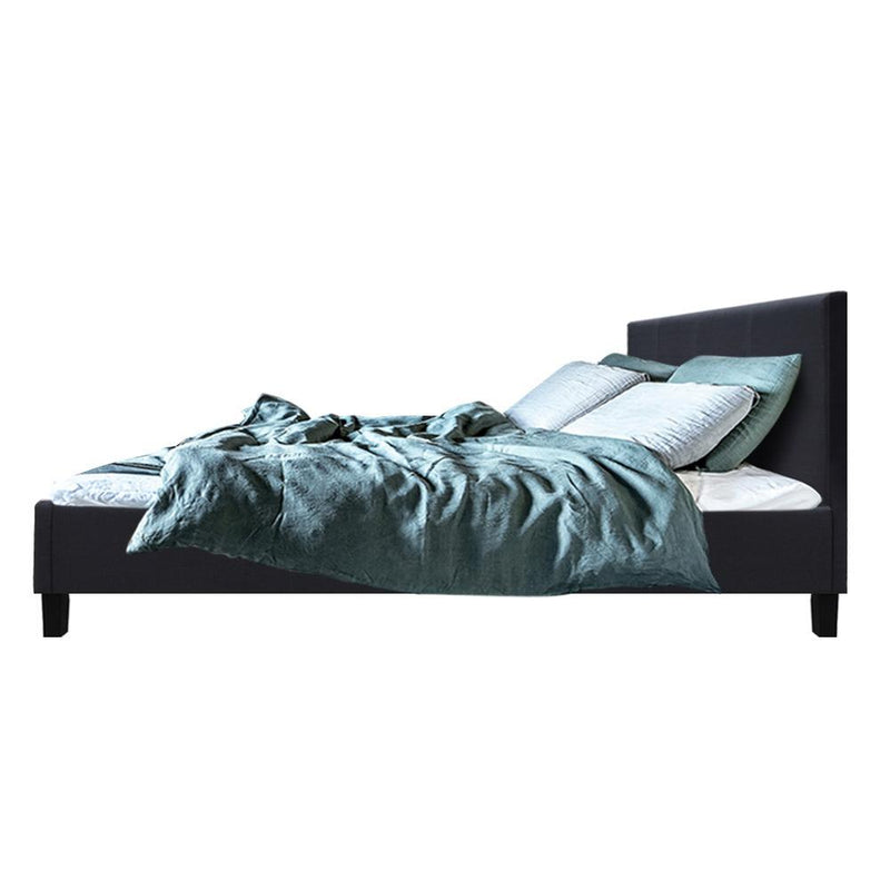Coogee Queen Bed Base Charcoal - Furniture > Bedroom - Rivercity House And Home Co.