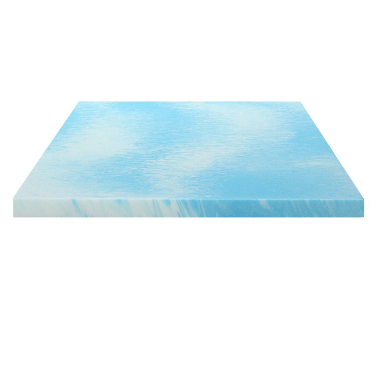 Cool Gel Swirl Infused Memory Foam 5CM Thick Mattress Topper With Bamboo Cover - Queen - Mid-Season Super Sale - Rivercity House & Home Co. (ABN 18 642 972 209)