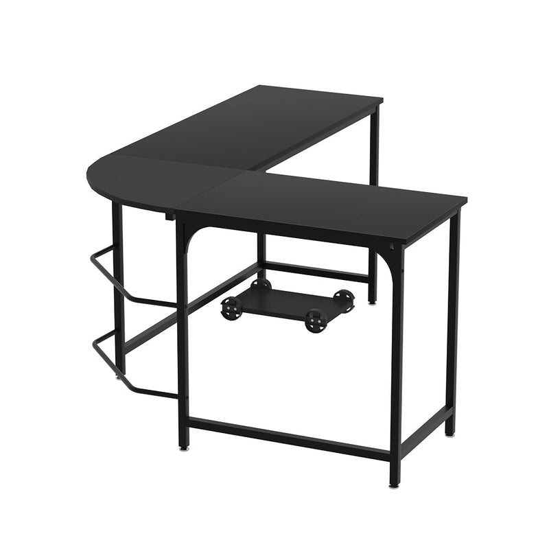 L-Shaped Corner Desk - Black - Rivercity House & Home Co. (ABN 18 642 972 209) - Affordable Modern Furniture Australia